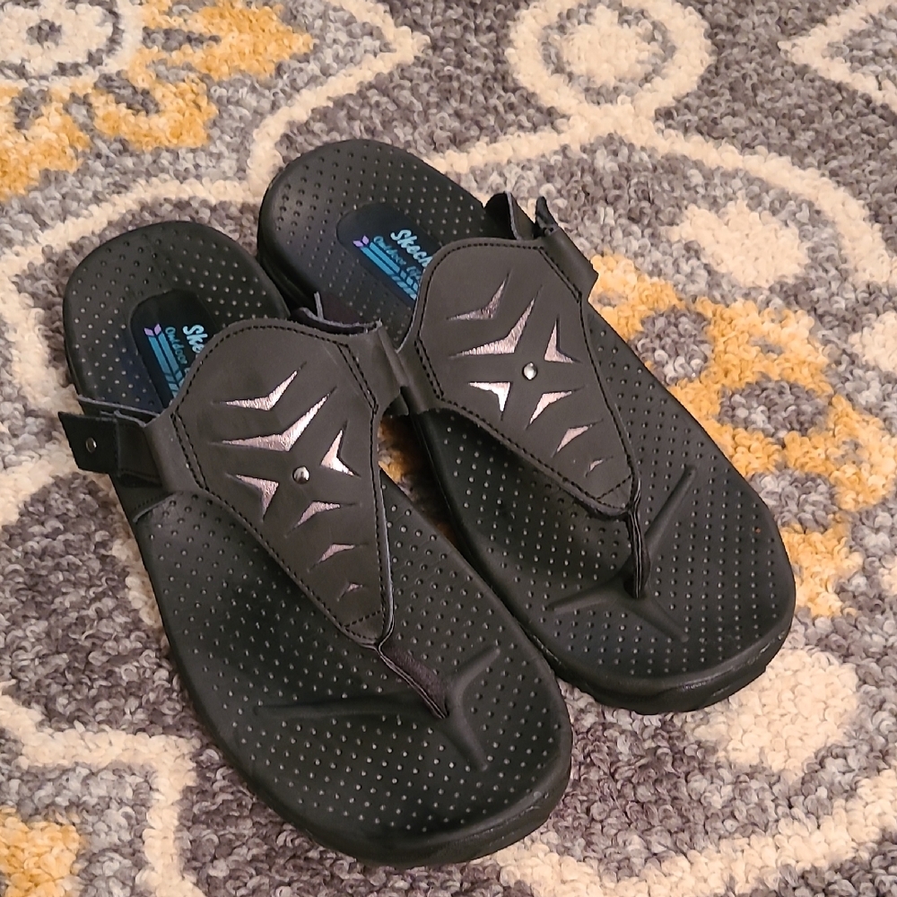 Sketchers Outdoor Life Sandals EUC 9M Leather Upper Super Comfy